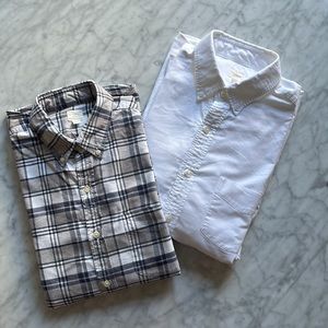 Two J Crew Vintage Oxford Button Down Shirts